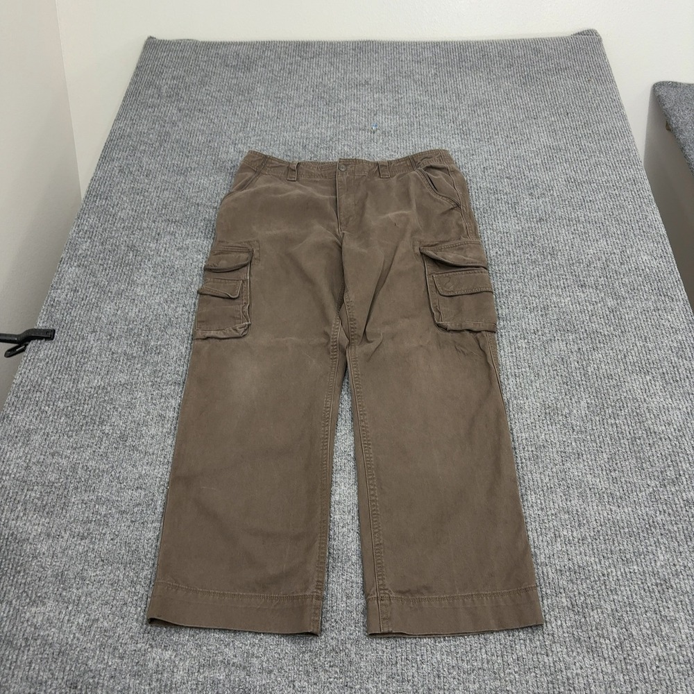 Old Navy Cargo Pants Mens 34 Brown Cotton Multi Pocket Relaxed Gorpcore Utility‎